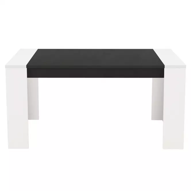 Asztal Cremona TS 155x90 fehér/fekete 11008805