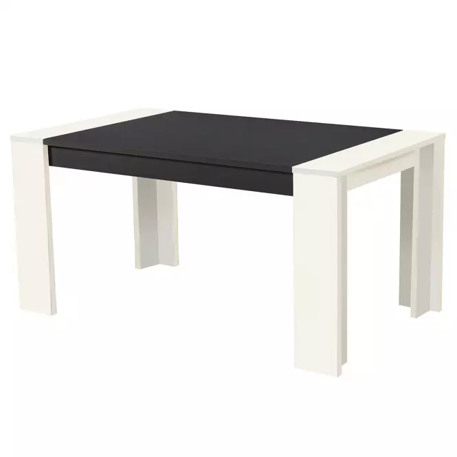 Asztal Cremona TS 155x90 fehér/fekete 11008805