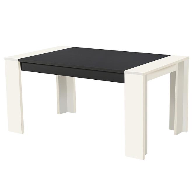 Asztal Cremona TS 155x90 fehér/fekete 11008805