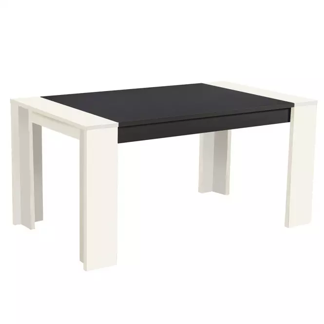 Asztal Cremona TS 155x90 fehér/fekete 11008805