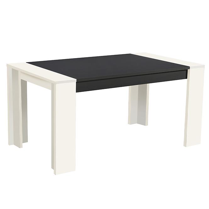 Asztal Cremona TS 155x90 fehér/fekete 11008805