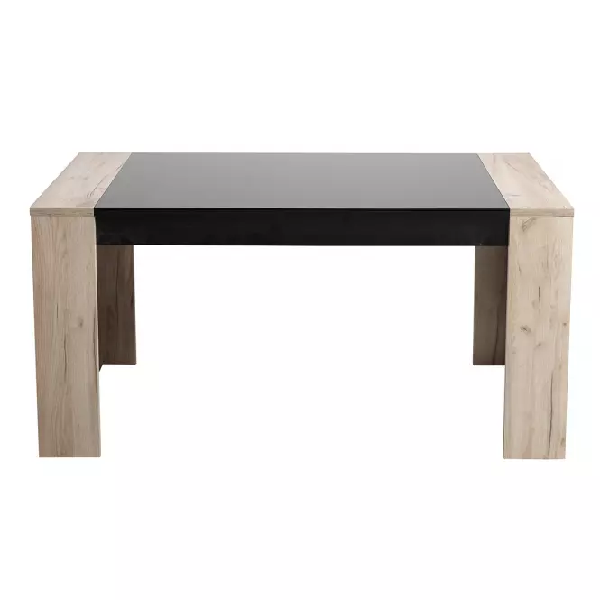 Asztal Toledo TS 155x90 szürke tölgy/fekete 11008829