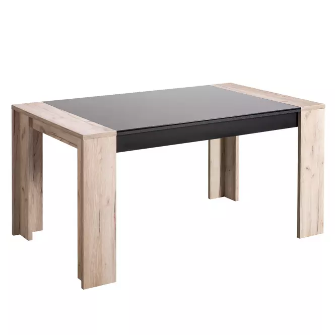 Asztal Toledo TS 155x90 szürke tölgy/fekete 11008829