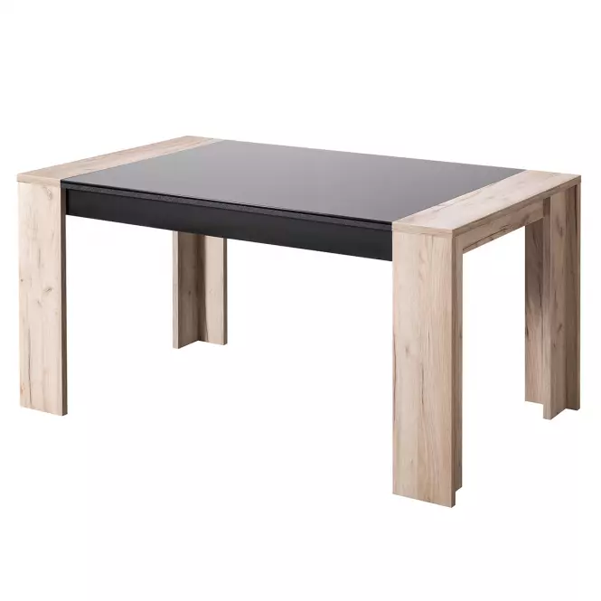 Asztal Toledo TS 155x90 szürke tölgy/fekete 11008829