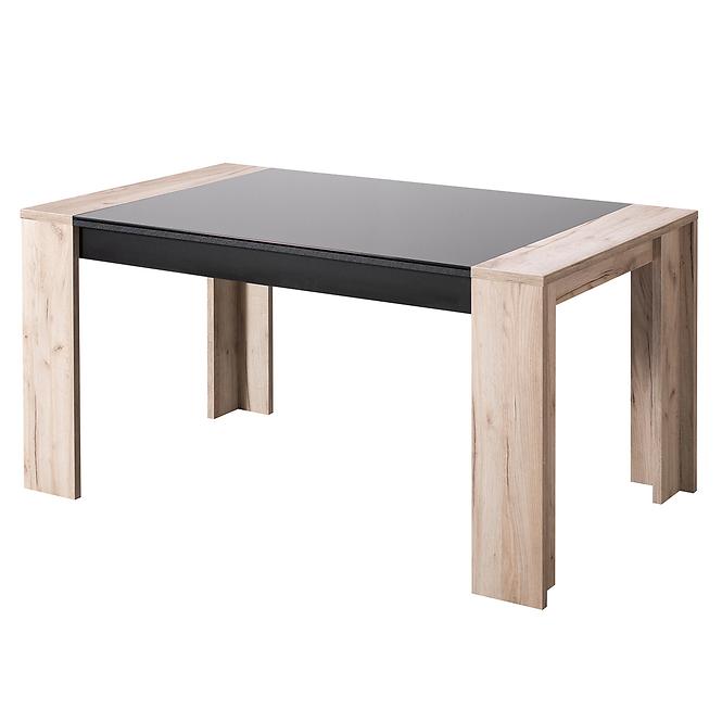 Asztal Toledo TS 155x90 szürke tölgy/fekete 11008829