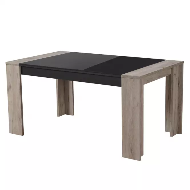 Asztal Toledo TS 155x90 szürke tölgy/fekete 11008829