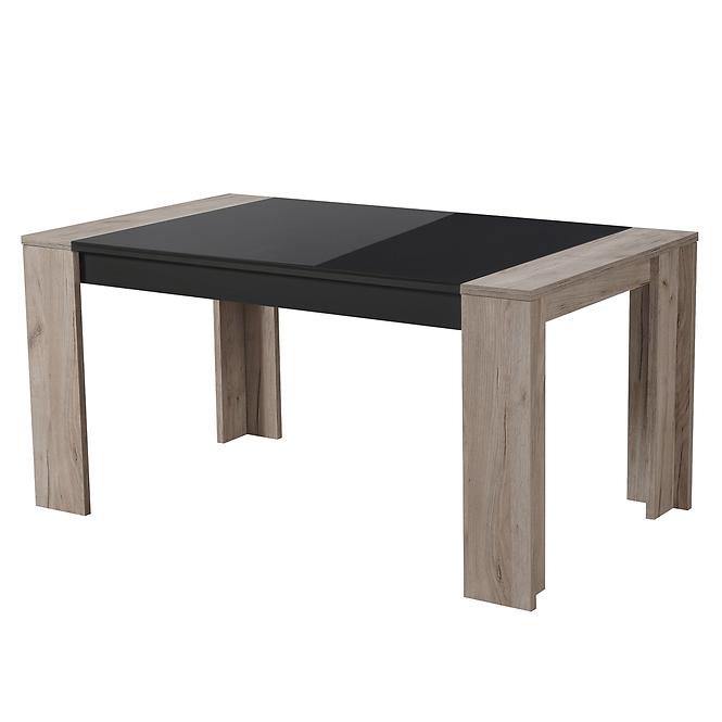 Asztal Toledo TS 155x90 szürke tölgy/fekete 11008829