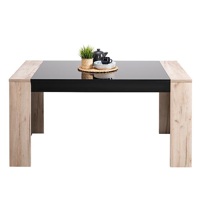 Asztal Toledo TS 155x90 szürke tölgy/fekete 11008829