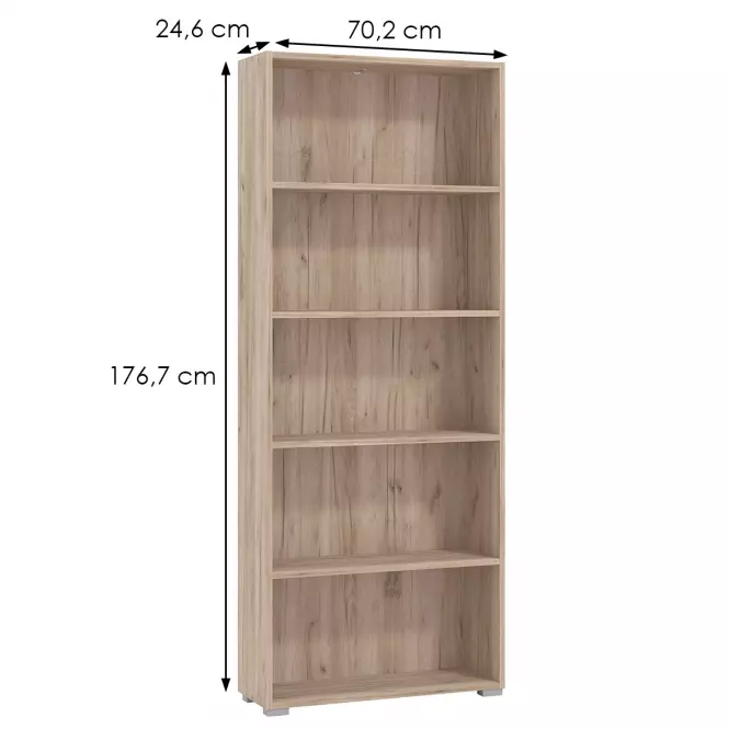 Regál Tomar 5 szürke tölgy 11011439
