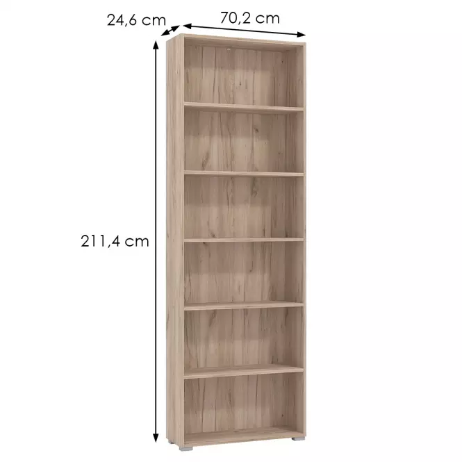 Regál Tomar 6 szürke tölgy 11011441,5