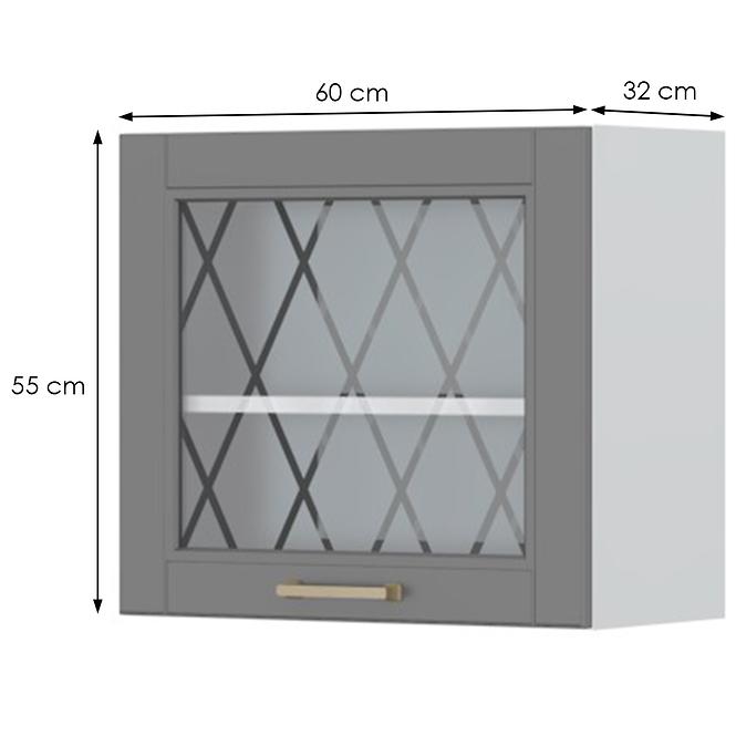 Konyhaszekrény Tara V5-60-1ks/4 graphite mat