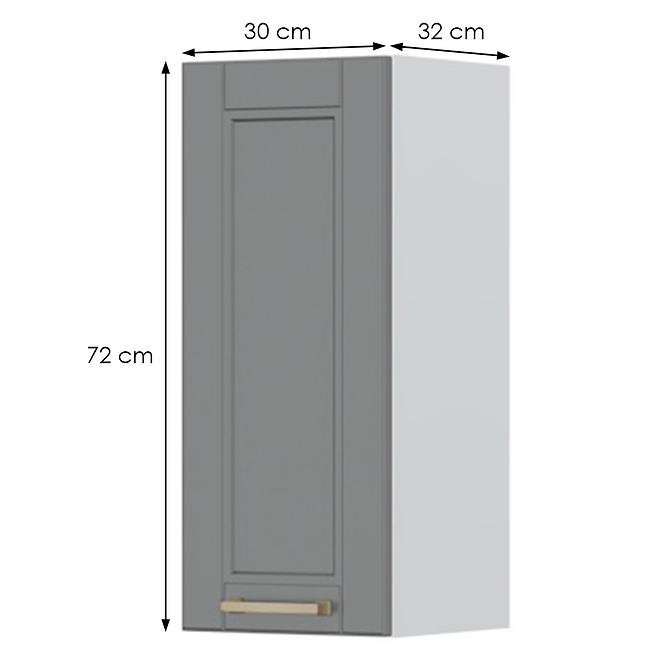 Konyhaszekrény Tara V7-30-1k/4 graphite mat