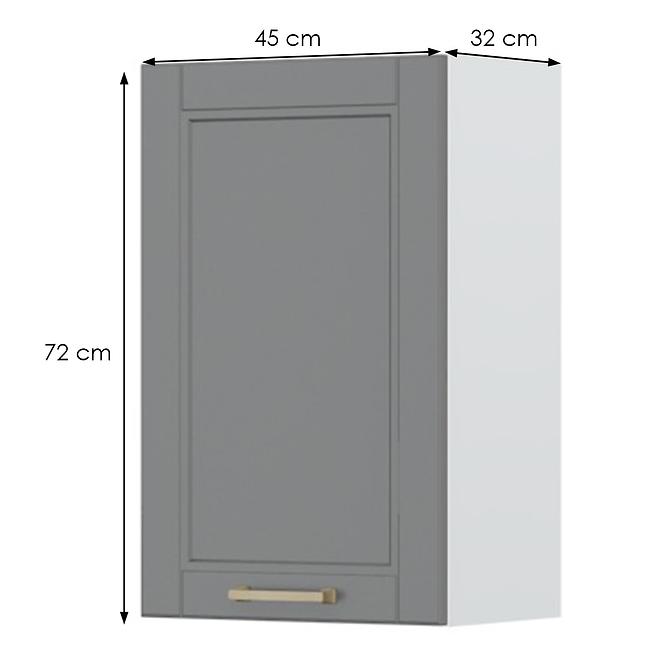 Konyhaszekrény Tara V7-45-1k/4 graphite mat