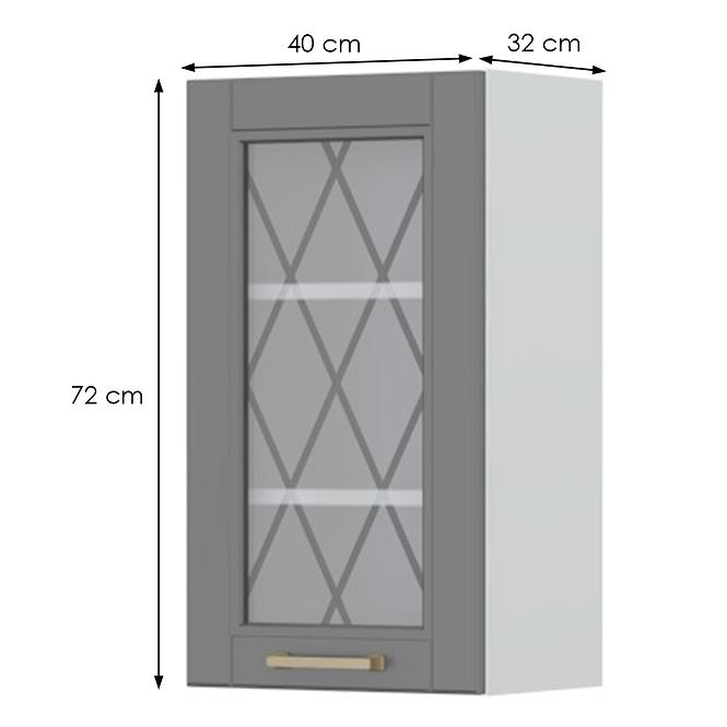 Konyhaszekrény Tara V7-40-1ks/4 graphite mat