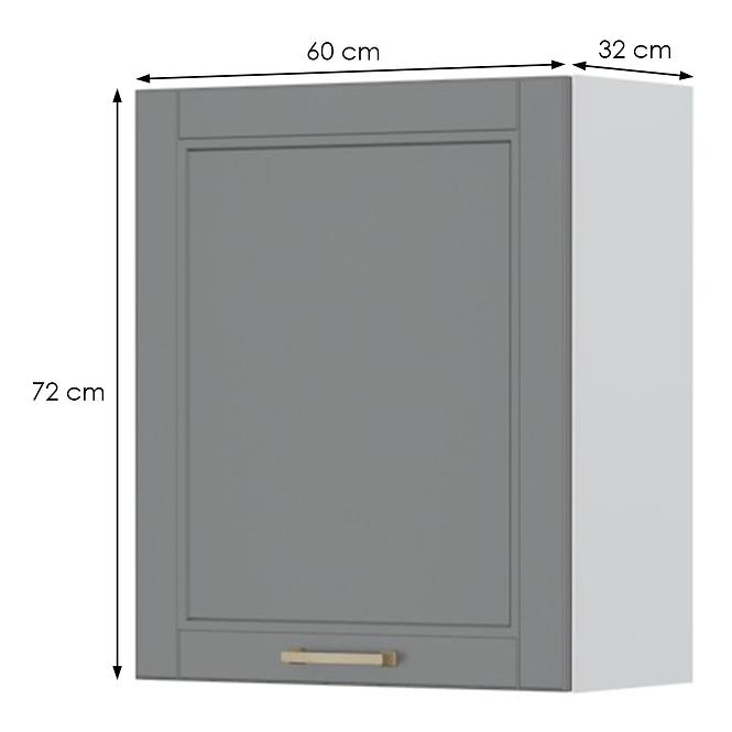Konyhaszekrény Tara V7-60-1k/4 graphite mat