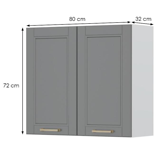 Konyhaszekrény Tara V7-80-2k/4 graphite mat