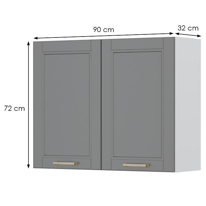 Konyhaszekrény Tara V7-90-2k/4 graphite mat