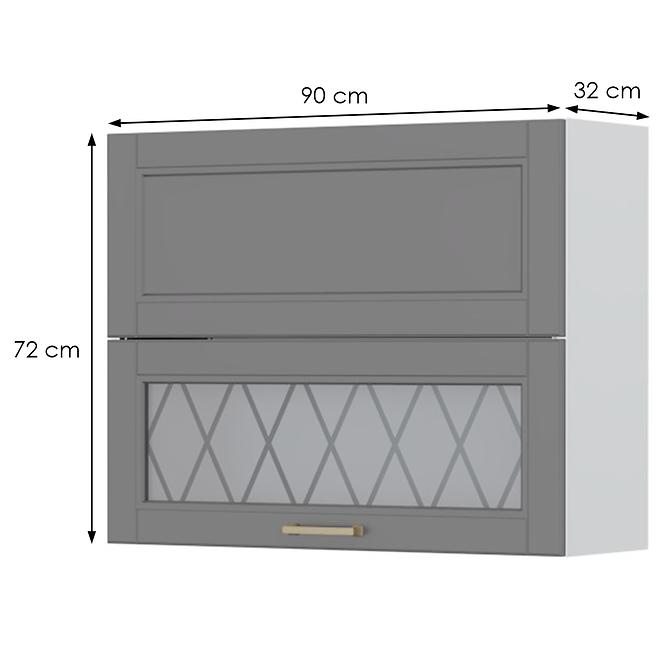 Konyhaszekrény Tara V7-90-1k1sp/4 graphite mat
