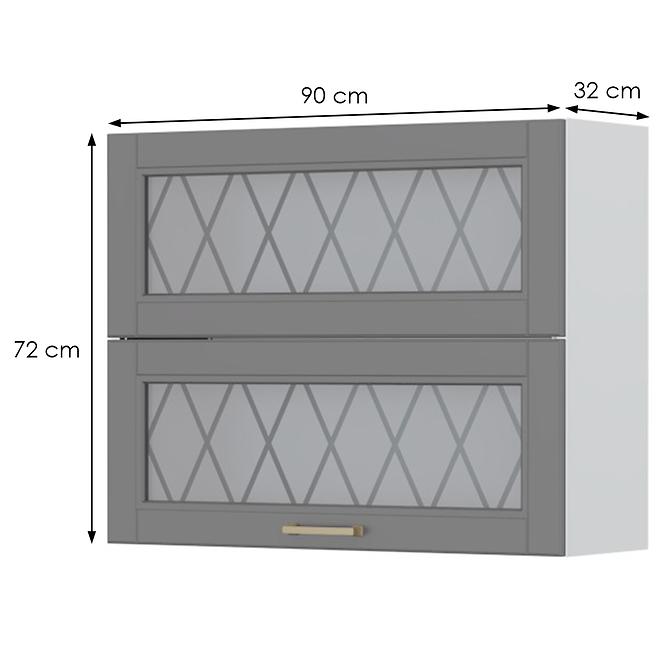 Konyhaszekrény Tara V7-90-2ksp/4 graphite mat