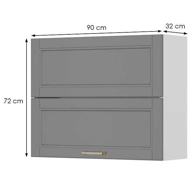 Konyhaszekrény Tara V7-90-2kp/4 graphite mat