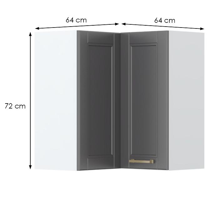 Konyhaszekrény Tara V7-Ug-2k/4 graphite mat
