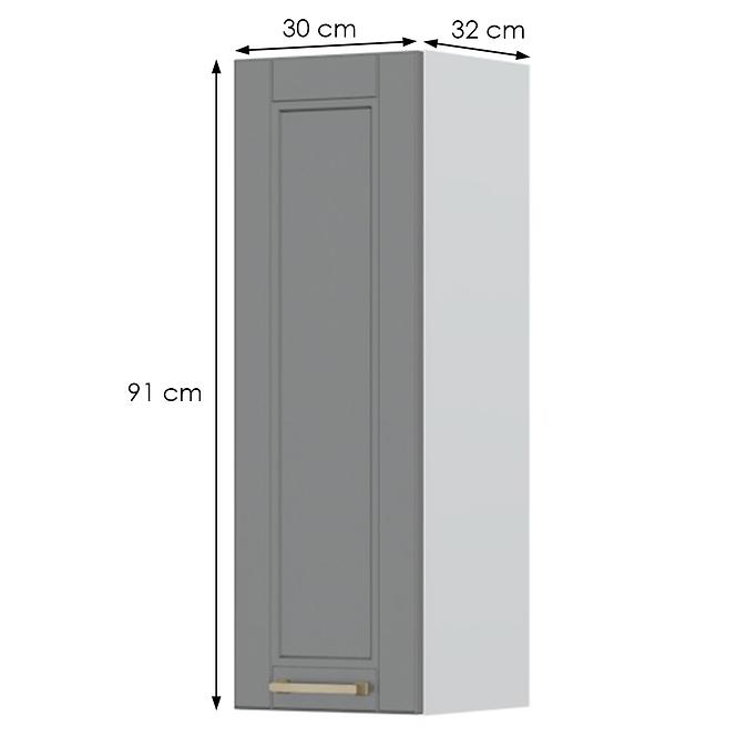 Konyhaszekrény Tara V9-30-1k/4 graphite mat