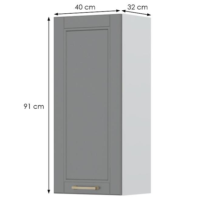 Konyhaszekrény Tara V9-40-1k/4 graphite mat