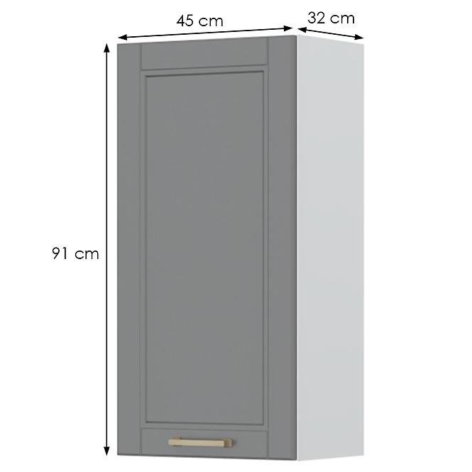 Konyhaszekrény Tara V9-45-1k/4 graphite mat