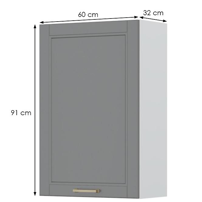 Konyhaszekrény Tara V9-60-1k/4 graphite mat
