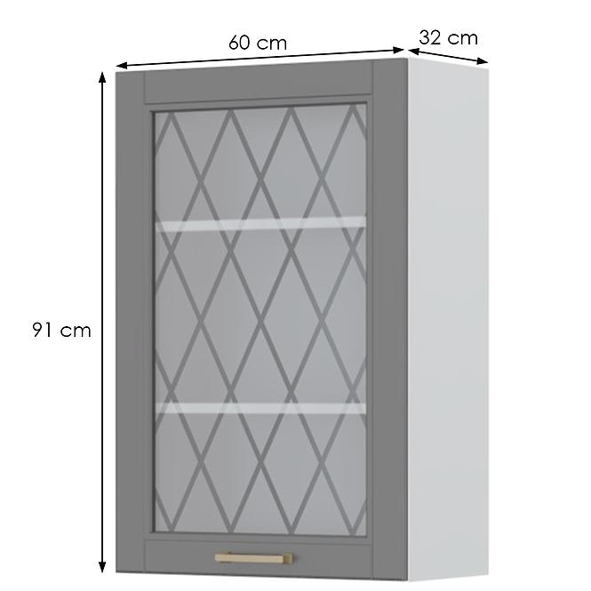Konyhaszekrény Tara V9-60-1ks/4 graphite mat