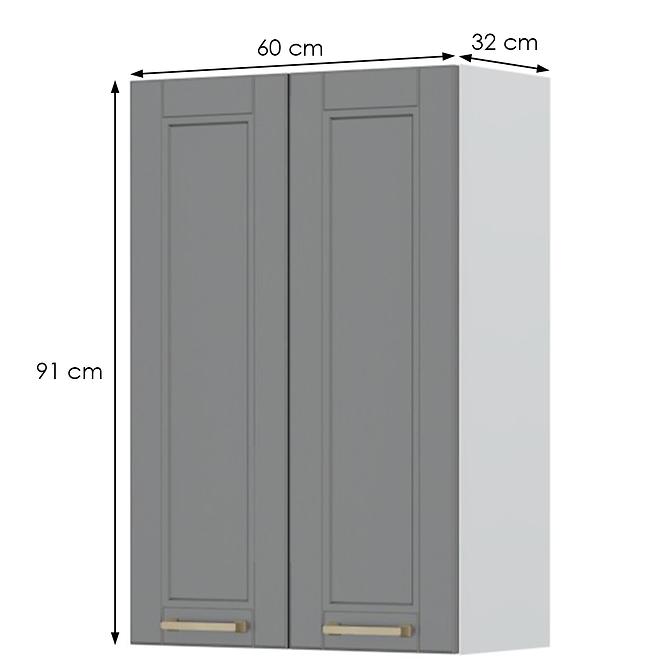 Konyhaszekrény Tara V9-60-2k/4 graphite mat