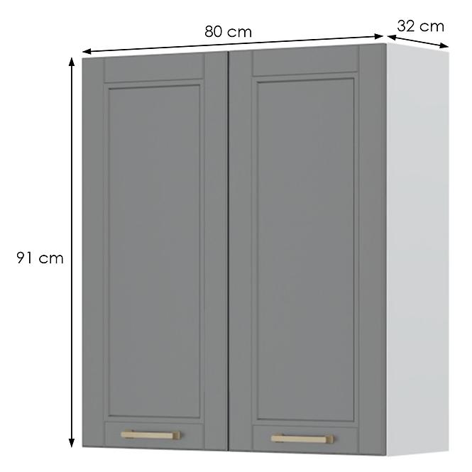 Konyhaszekrény Tara V9-80-2k/4 graphite mat