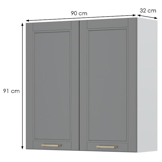 Konyhaszekrény Tara V9-90-2k/4 graphite mat