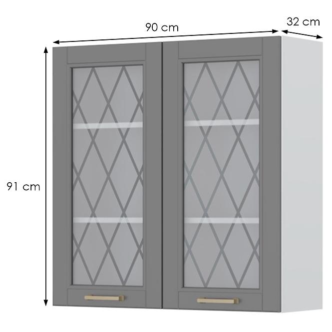 Konyhaszekrény Tara V9-90-2ks/4 graphite mat
