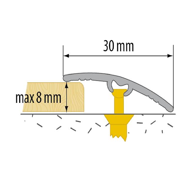 Védősáv LW 30 5W1 1,86m manila tölgy