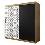 Szekrény Heksagon 200 tölgy artisan/fehér/fekete Szekrény Heksagon 200 tölgy artisan/fehér/fekete