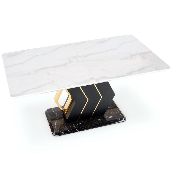 Asztal Vincenzo 160/200 Mdf/Acél – Fehér/Fekete
