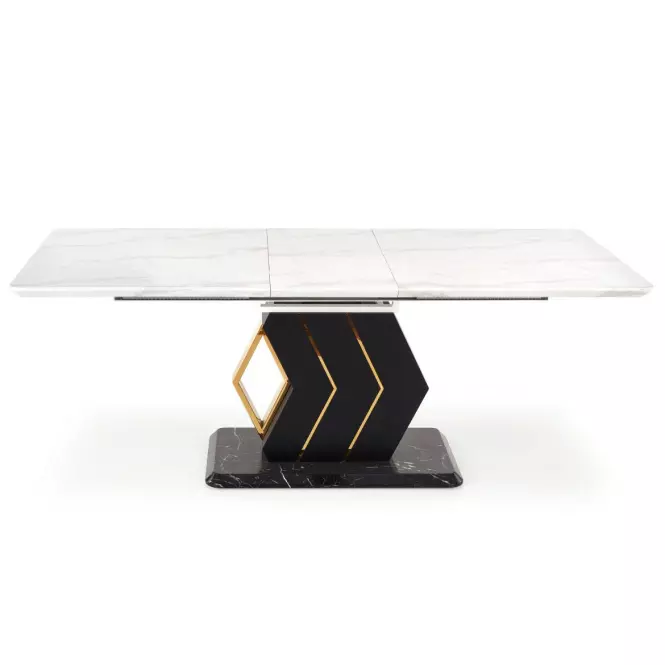 Asztal Vincenzo 160/200 Mdf/Acél – Fehér/Fekete