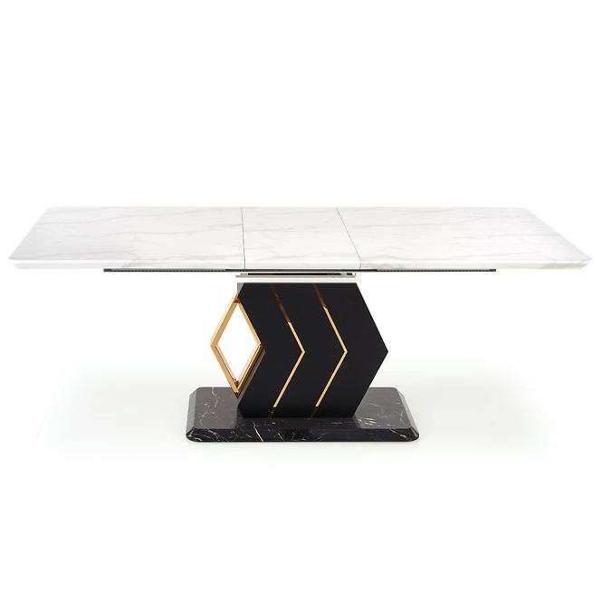 Asztal Vincenzo 160/200 Mdf/Acél – Fehér/Fekete