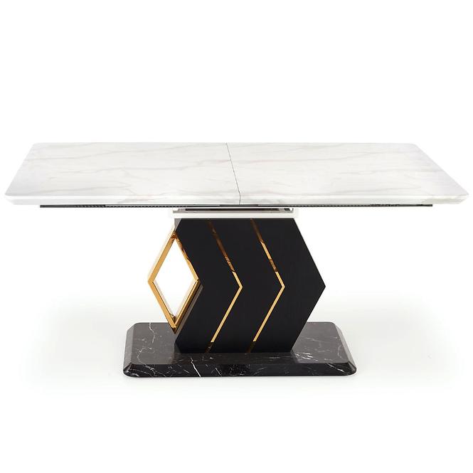 Asztal Vincenzo 160/200 Mdf/Acél – Fehér/Fekete