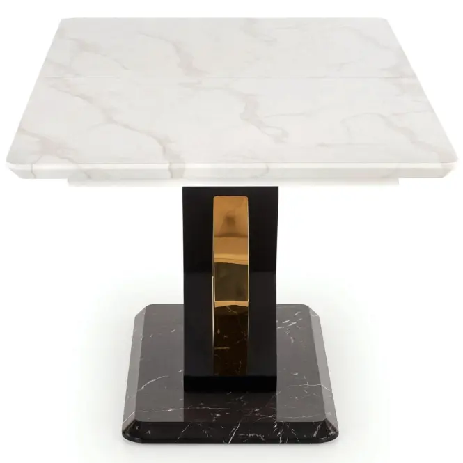 Asztal Vincenzo 160/200 Mdf/Acél – Fehér/Fekete,4