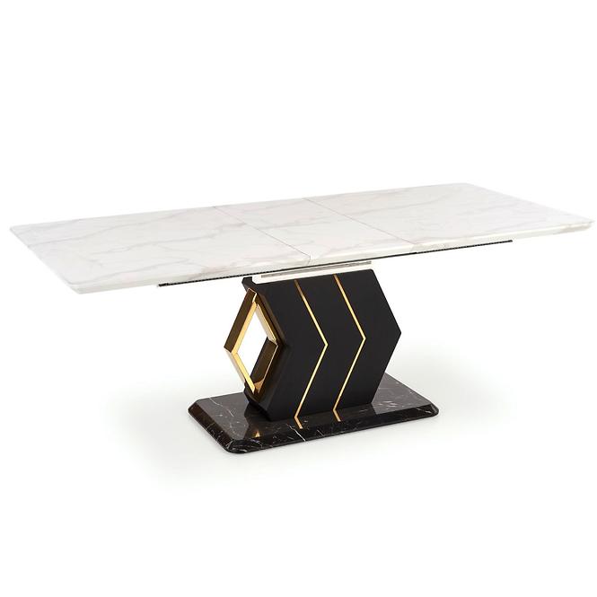 Asztal Vincenzo 160/200 Mdf/Acél – Fehér/Fekete