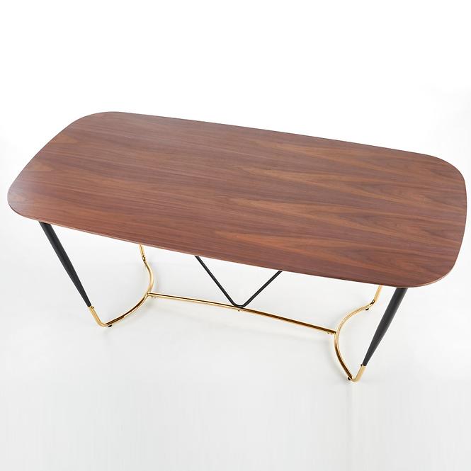 Asztal Manchester 180 Mdf/Acél – Dió/Aranysárga