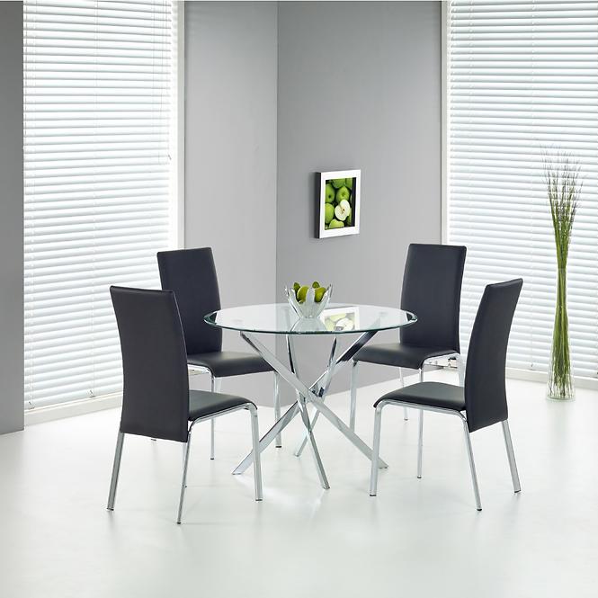 Asztal Raymond 100 Üveg/Acél – Színtelen/Chrom