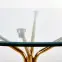 Asztal Rondo 110 Üveg/Acél – Transparentny/Aranysárga,9
