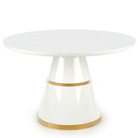Asztal Vegas 120 Mdf/Acél – Fehér/Aranysárga