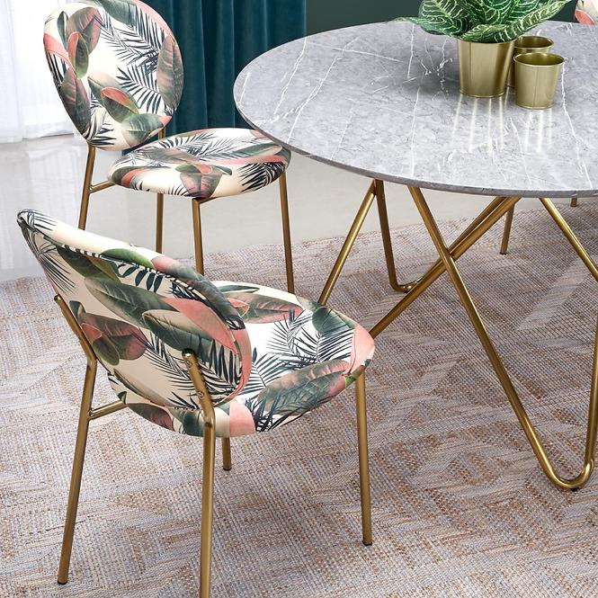 Asztal Bonello 120 Mdf/Acél – Szürke/Arany