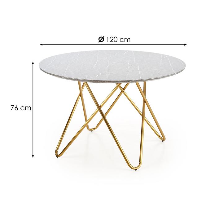 Asztal Bonello 120 Mdf/Acél – Szürke/Arany