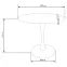 Asztal Denver 80 Mdf/Acél – Fehér Marmur/Fehér,3