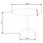 Asztal Denver 80 Mdf/Acél – Fehér Marmur/Fehér,3